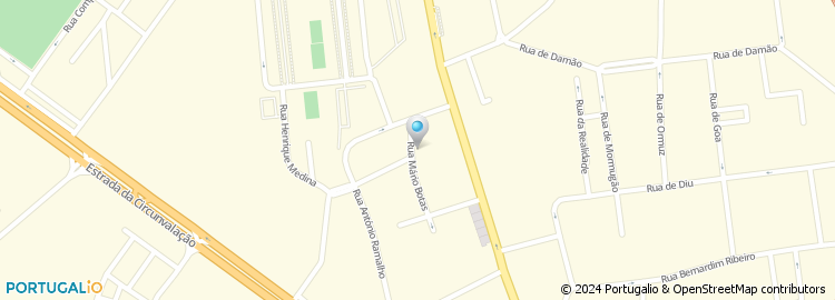 Mapa de Rua Mário Botas