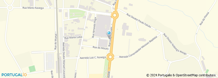 Mapa de Rua Professor Armindo Pêga