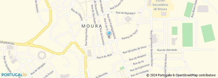 Mapa de Apartado 153, Moura