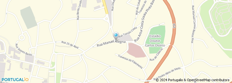 Mapa de Rua Manuel Alegria