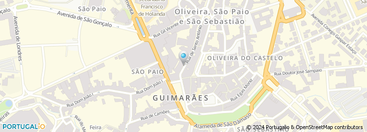 Mapa de Perfumaria Barreiros Faria, Guimarães