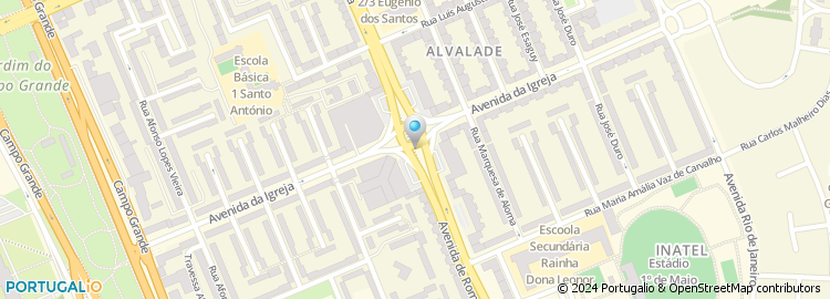 Mapa de Pluricosmética, Centro Comercial Alvalade