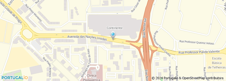 Mapa de Pluricosmética, Centro Comercial Continente de Telheiras