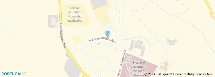 Mapa de Rua General Filipe Folque
