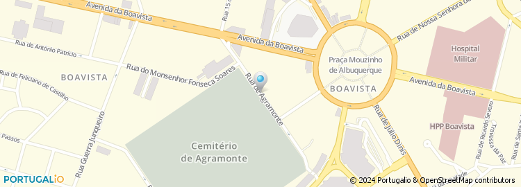Mapa de Rua Brigadeiro Nunes da Ponte