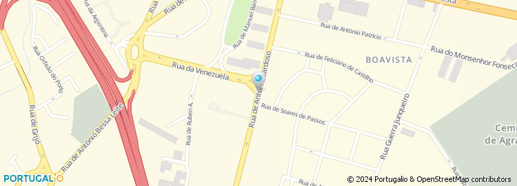 Mapa de Rua António Cardoso