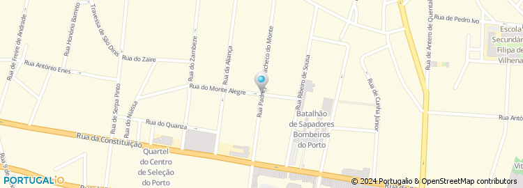 Mapa de Rua Padre José Pacheco do Monte