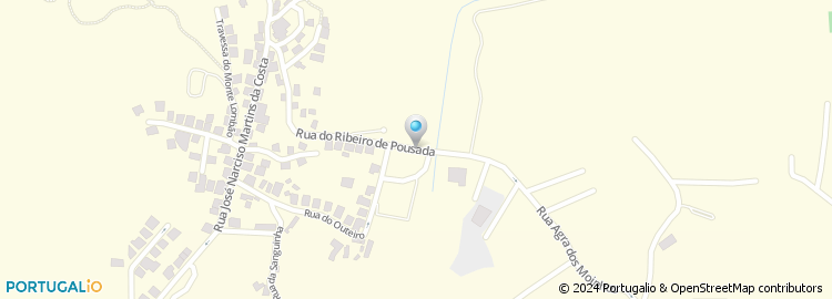 Mapa de Rua do Ribeiro de Pousada