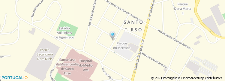Mapa de Rua Professor Doutor António Faria Carneiro Pacheco
