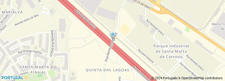 Mapa de Bairro Santa Marta à Rua Bento Gonçalves