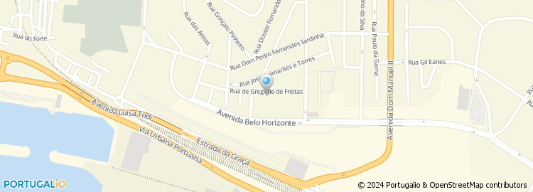 Mapa de Rua Gregório de Freitas