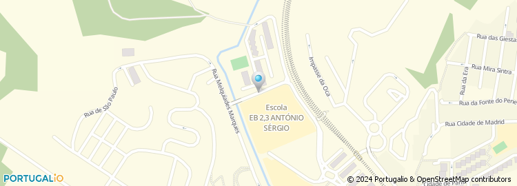 Mapa de Rua da Escola António Sérgio
