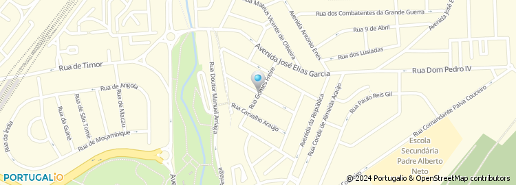 Mapa de Rua de Gago Coutinho e Sacadura Cabral