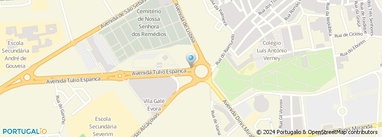 Mapa de Sitee - Sistema Integrado de Transportes e Estacionamento de Evora, SA