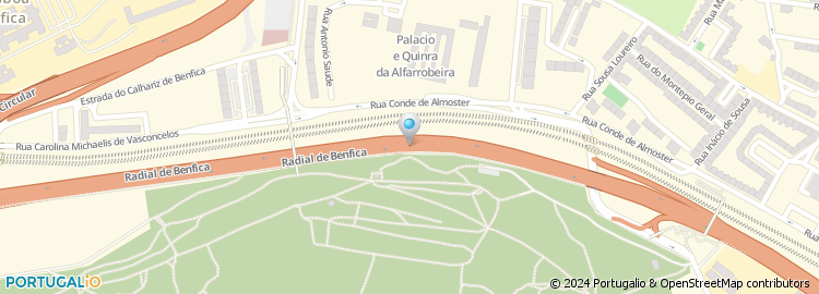 Mapa de Sport Lisboa e Benfica - Futebol, Sad