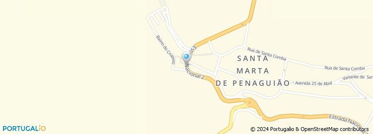 Mapa de Tesouraria de Finanças de Santa Marta de Penaguião