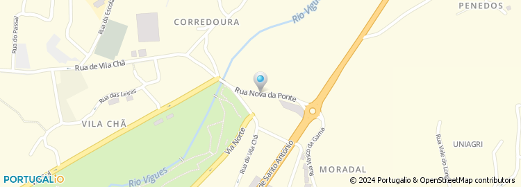 Mapa de Rua Nova da Ponte