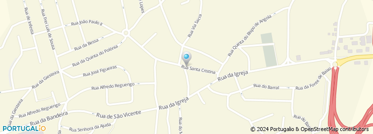 Mapa de Rua de Santa Cristina