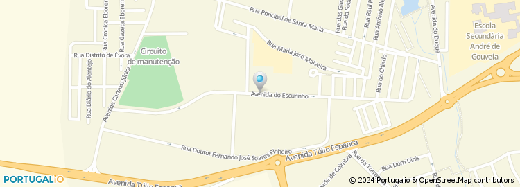 Mapa de Academia Aeronautica de Evora, SA