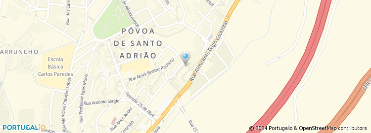 Mapa de Agência Funerária da Póvoa de Manuel de Oliveira Lda
