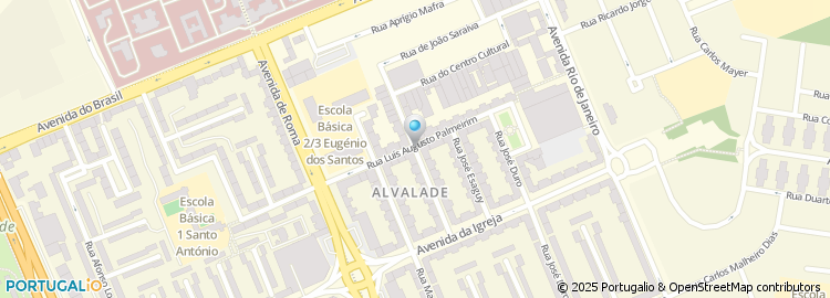Mapa de Agrupamento de Escolas de Eugenio dos Santos