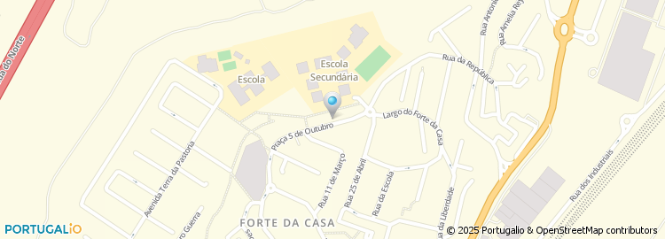 Mapa de Agrupamento de Escolas do Forte da Casa