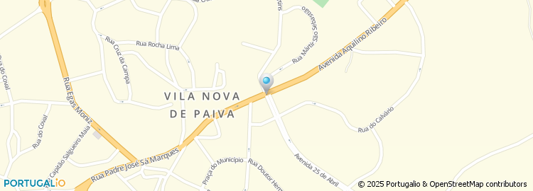 Mapa de Agrupamento de Escolas e Jardins de Infancia de Vila Nova de Paiva