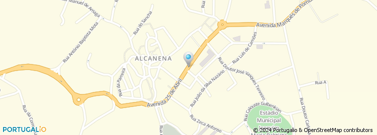 Mapa de Apartado 102, Alcanena