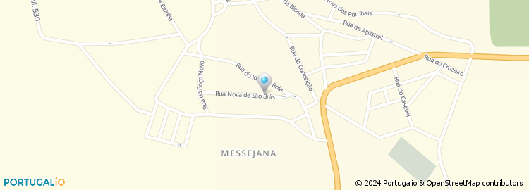 Mapa de Rua Nova de São Brás