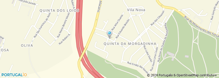 Mapa de Rua da Morgadinha de Baixo