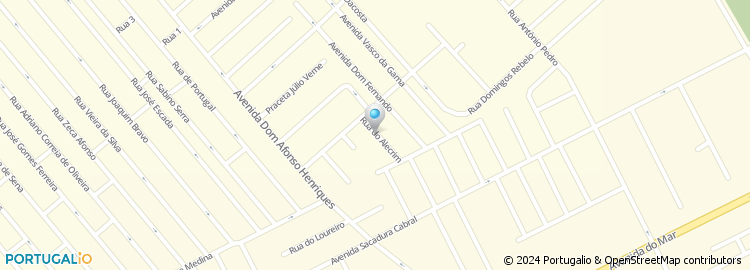 Mapa de Rua do Alecrim à Aroeira