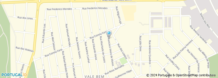 Mapa de Rua Francisco Vieira de Matos