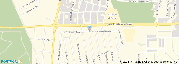 Mapa de Rua Frederico Mendes
