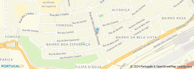 Mapa de Rua São Lourenço Poente