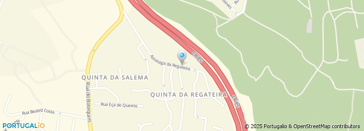 Mapa de Azinhaga da Regateira