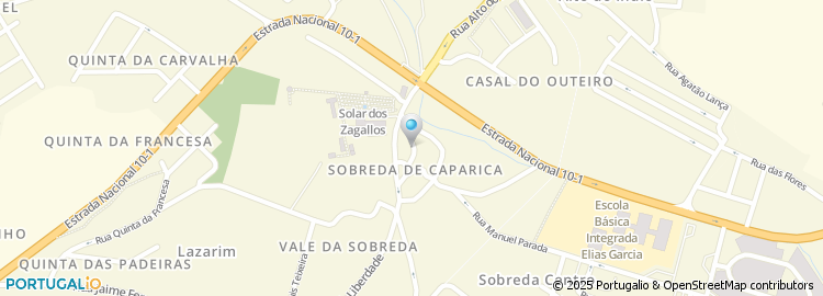 Mapa de Azinhaga da Regueira