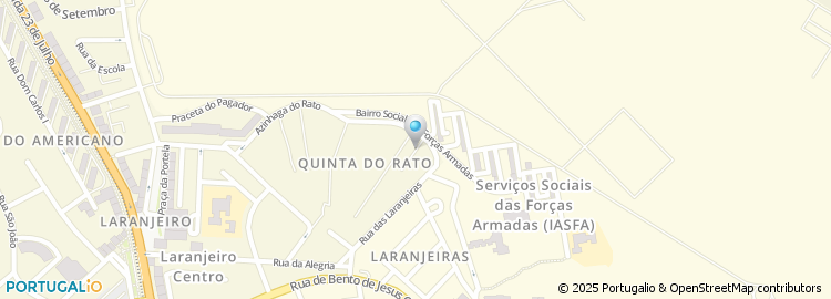 Mapa de Rua A da Quinta dos Tanoeiros