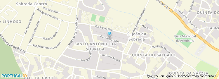 Mapa de Rua António Vilar