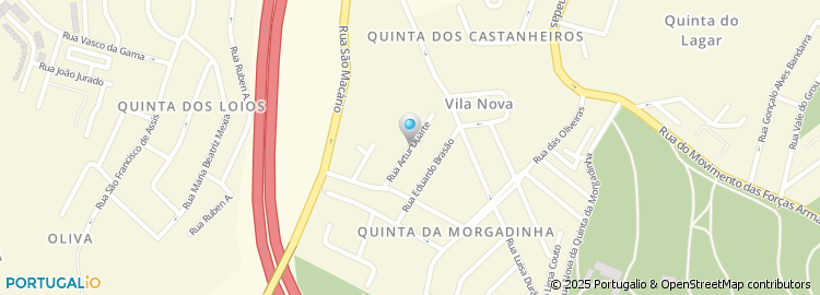 Mapa de Rua Artur Duarte