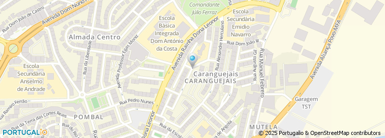 Mapa de Rua do Clube de Campismo Concelho de Almada