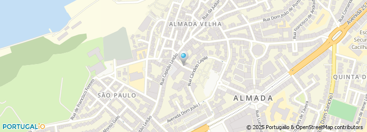 Mapa de Rua dos Bombeiros Voluntários de Almada