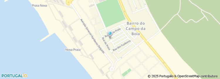 Mapa de Rua dos Bombeiros Voluntários de Cacilhas