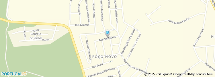 Mapa de Rua dos Cedros