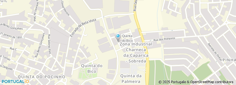 Mapa de Rua dos Pessegueiros