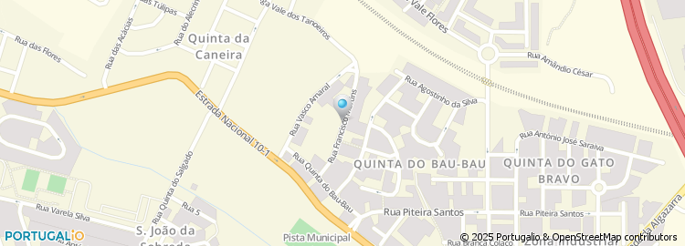 Mapa de Rua Francisco Martins