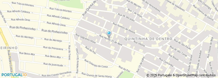 Mapa de Rua Heróis 25 de Abril
