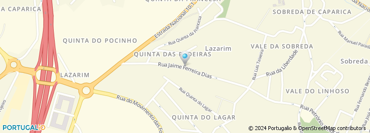 Mapa de Rua Jaime Ferreira Dias