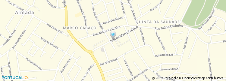 Mapa de Rua Marco Cabaço