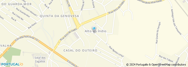 Mapa de Traseiras da Rua Agatão Lança