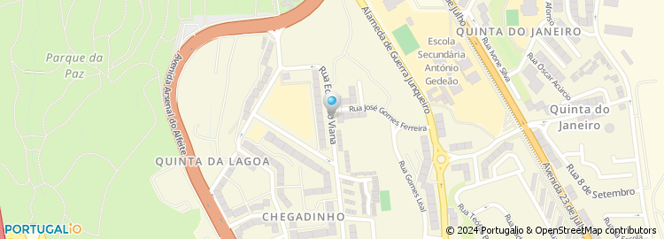 Mapa de Traseiras da Rua Eduardo Viana